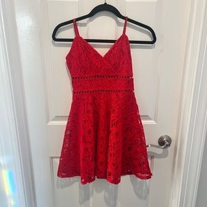 Miami Scarlet Lace Mini Dress